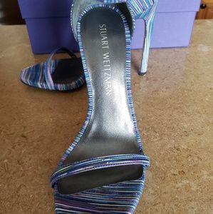 Stuart Weitzman Nudist Royal Prism Nappa Sandal